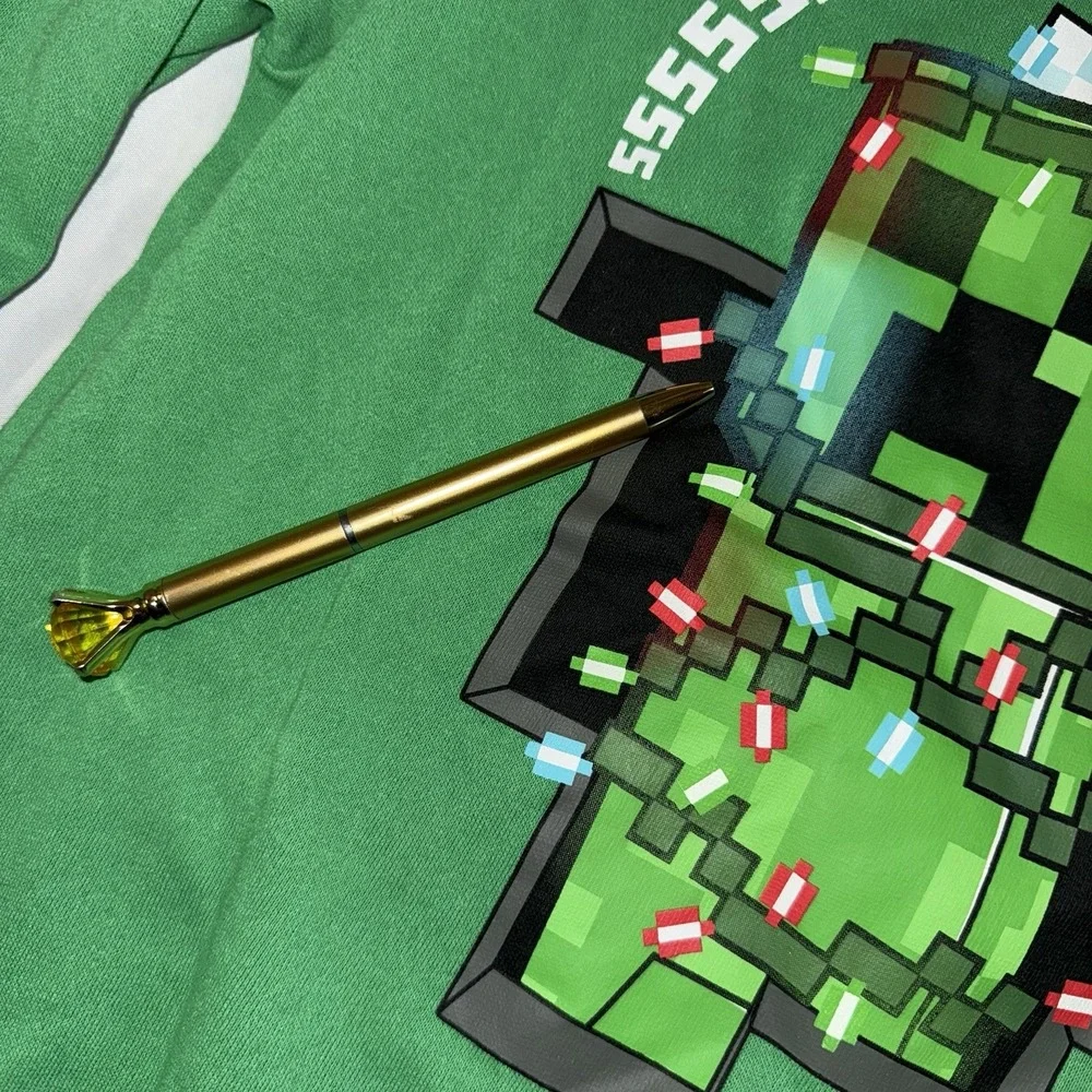 Minecraft Christmas‎ Green Sweatshirt Boys XL